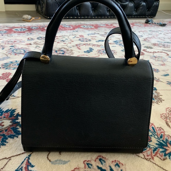MaxMara Black Satchel Crossbody Bag J Bag - Picture 1 of 14